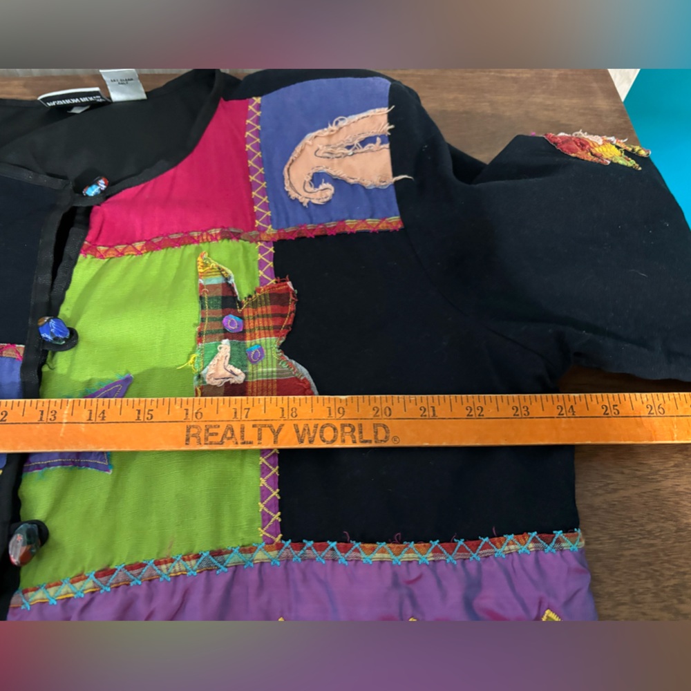 Fashion Bug Multicolor Patchwork Jacket Vintage - image 11